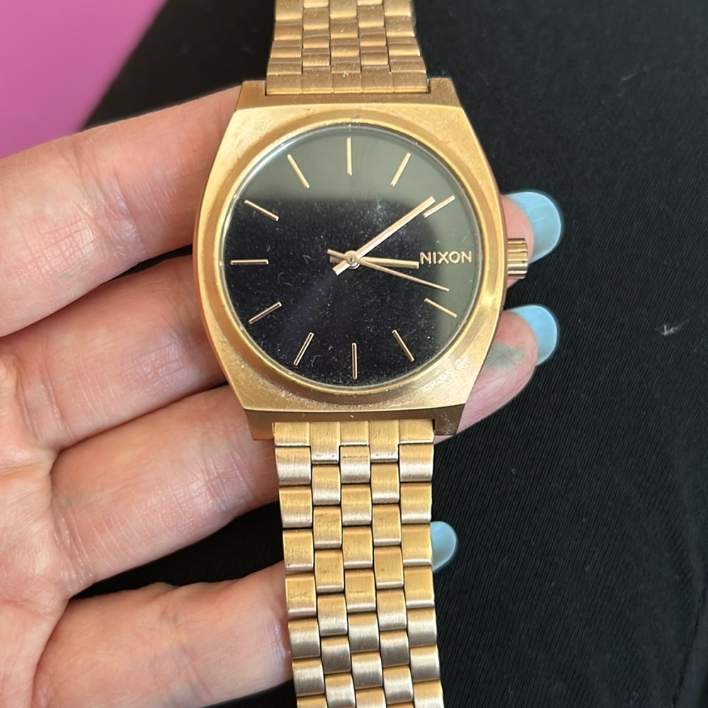 Nixon classic gold watch